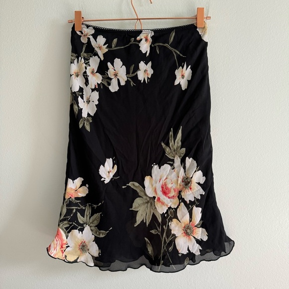 90s Vintage Floral Midi Skirt Size Small Made in the USA - Picture 8 of 10